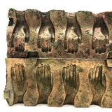 Cast Bronze Double Sided Row of Hands Mold