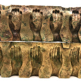 Cast Bronze Double Sided Row of Hands Mold