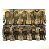 Cast Bronze Double Sided Row of Hands Mold