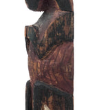 Wonderful Old Hand-carved Polychrome Native American Totem Pole, 14 Inches