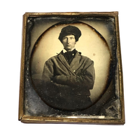 Moody c. 1840s Sixth Plate Daguerreotype of Beautiful Young Man (Occupational?)
