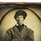 Moody c. 1840s Sixth Plate Daguerreotype of Beautiful Young Man (Occupational?)