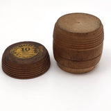 Wooden Barrel Box for Steel Carpet Tacks