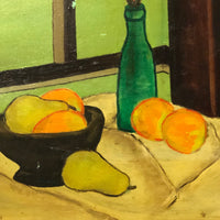 Flowers and Fruit Vintage Still Life Painting