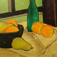 Flowers and Fruit Vintage Still Life Painting
