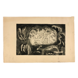 Renate Scheer Kalkofen Large Mid-Century Etching with Dancing Figures