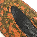 Charming Old  Iron Cutout Orange Painted Bird on Post