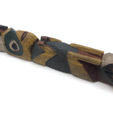 Wonderful Old Hand-carved Polychrome Native American Totem Pole, 14 Inches