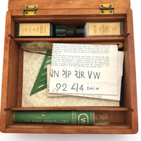 Wrico Complete "Cinema Title" Lettering Set No. 20 in Original Dovetail Wooden Box