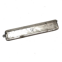 Antique Sterling Silver Baby (or Mustache) Comb, Engraved
