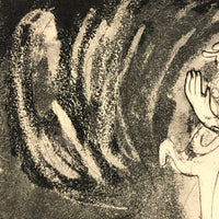 Renate Scheer Kalkofen Large Mid-Century Etching with Dancing Figures