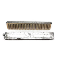 Antique Sterling Silver Baby (or Mustache) Comb, Engraved