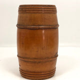 Barrel Shaped Large Treen String Holder