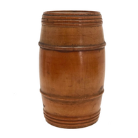 Barrel Shaped Large Treen String Holder