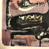 Renate Scheer Kalkofen Mid-Century Ab Ex Print "Still Life," 1962, ed. 5, Purples