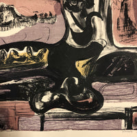 Renate Scheer Kalkofen Mid-Century Ab Ex Print "Still Life," 1962, ed. 5, Purples
