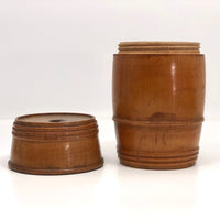 Barrel Shaped Large Treen String Holder