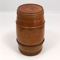 Barrel Shaped Large Treen String Holder