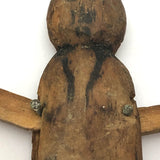 Charming Old Wooden Clothespin Figure with Moving Arms