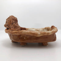 Lion in Bathtub Handmade Ceramic Soap Dish