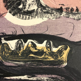 Renate Scheer Kalkofen Mid-Century Ab Ex Print "Still Life," 1962, ed. 5, Purples