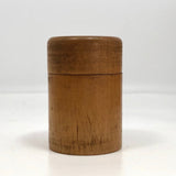Beautiful Blonde Turned Wood Treenware Cylindrical Box