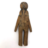 Charming Old Wooden Clothespin Figure with Moving Arms