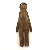 Charming Old Wooden Clothespin Figure with Moving Arms