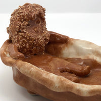 Lion in Bathtub Handmade Ceramic Soap Dish