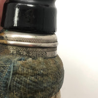 Engraved 1880s Pale Horsehair Ladies Brush with Turned Black Painted Handle