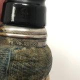 Engraved 1880s Pale Horsehair Ladies Brush with Turned Black Painted Handle