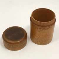 Beautiful Blonde Turned Wood Treenware Cylindrical Box
