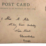 To The Bon Marche, 1908 Hand-drawn Ink and Crayon Postcard