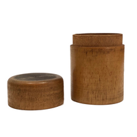 Beautiful Blonde Turned Wood Treenware Cylindrical Box