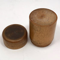 Beautiful Blonde Turned Wood Treenware Cylindrical Box
