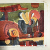Renate Scheer Kalkofen Mid-Century 1962 "Still Life," Ed. 5, Red, Orange, Green