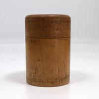 Beautiful Blonde Turned Wood Treenware Cylindrical Box