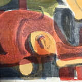 Renate Scheer Kalkofen Mid-Century 1962 "Still Life," Ed. 5, Red, Orange, Green