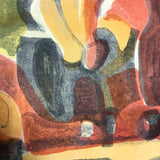 Renate Scheer Kalkofen Mid-Century 1962 "Still Life," Ed. 5, Red, Orange, Green