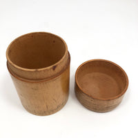 Beautiful Blonde Turned Wood Treenware Cylindrical Box