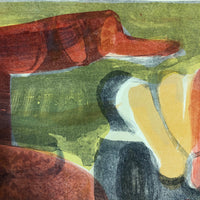 Renate Scheer Kalkofen Mid-Century 1962 "Still Life," Ed. 5, Red, Orange, Green