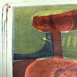 Renate Scheer Kalkofen Mid-Century 1962 "Still Life," Ed. 5, Red, Orange, Green