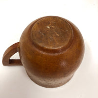 Turned Wooden Cup with Handle