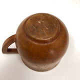 Turned Wooden Cup with Handle