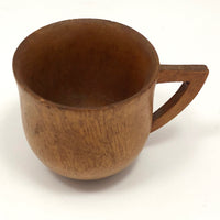 Turned Wooden Cup with Handle