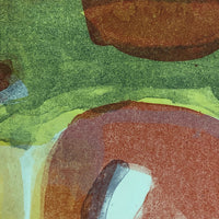 Renate Scheer Kalkofen Mid-Century 1962 "Still Life," Ed. 5, Red, Orange, Green