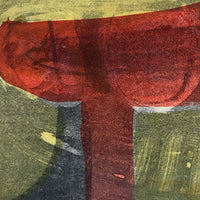 Renate Scheer Kalkofen Mid-Century 1962 "Still Life," Ed. 5, Red, Orange, Green