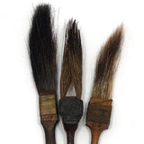 Tiny Old Squirrel Hair Vintage Brushes - Set of Three
