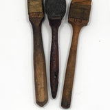 Tiny Old Squirrel Hair Vintage Brushes - Set of Three