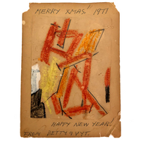 Vaclav Vytlacil Abstract Drawing, 1977, 2nd of Two